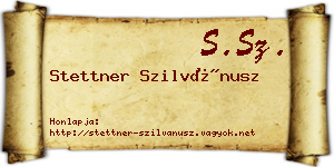 Stettner Szilvánusz névjegykártya